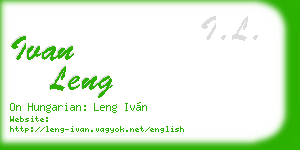 ivan leng business card